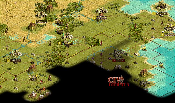 Click on this image for a larger a clearer overview of the situation in 310AD (186 kb)